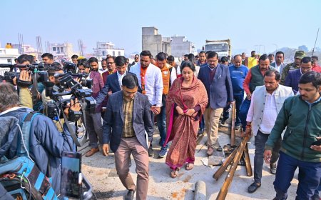 DEPUTY CHIEF MINISTER DIYA KUMARI INSPECTS JHOTWARA FLYOVER