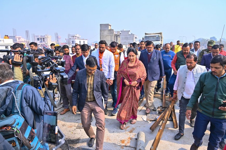 DEPUTY CHIEF MINISTER DIYA KUMARI INSPECTS JHOTWARA FLYOVER